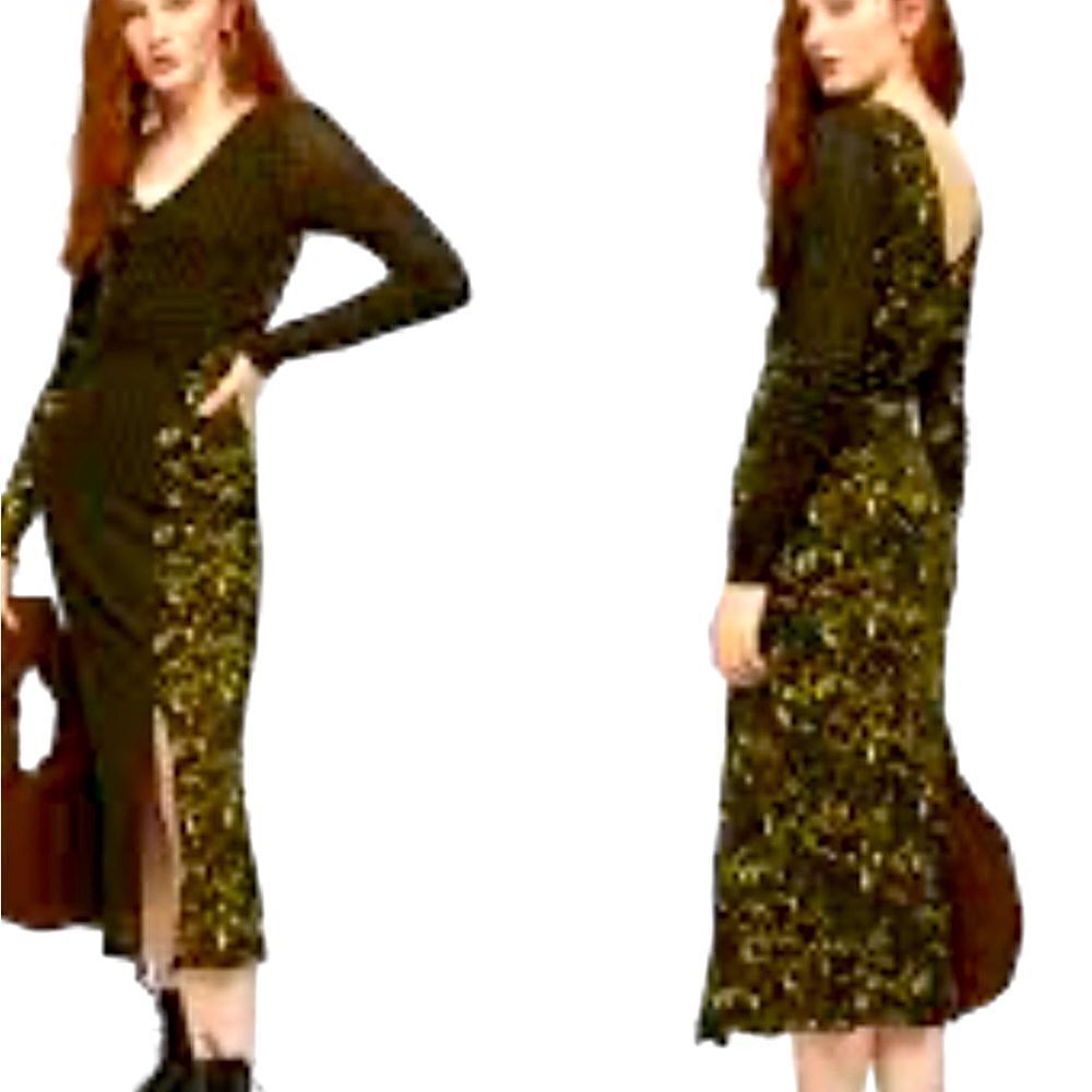 Topshop Mix Match Midi Dress Size 4 NWT